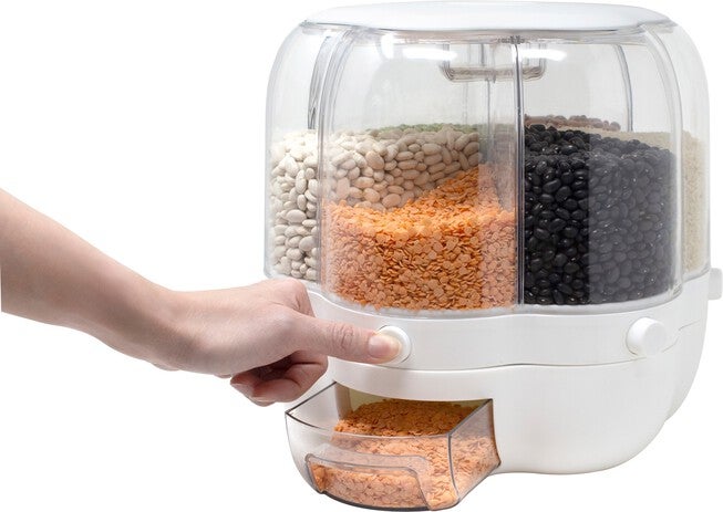 Pantry Dispenser with 6 Compartments, WHITE, hi-res image number null
