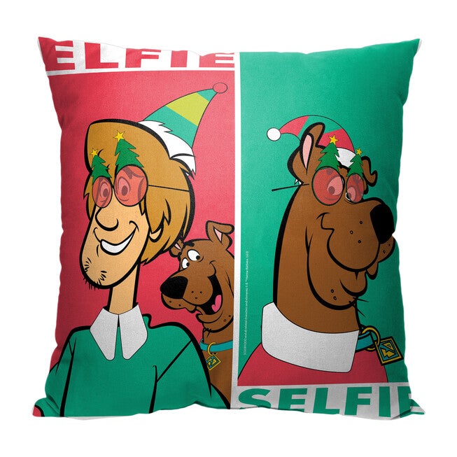 Wb Scooby Doo Elfie Selfie 18X18 Printed Throw Pillow, O, hi-res image number null