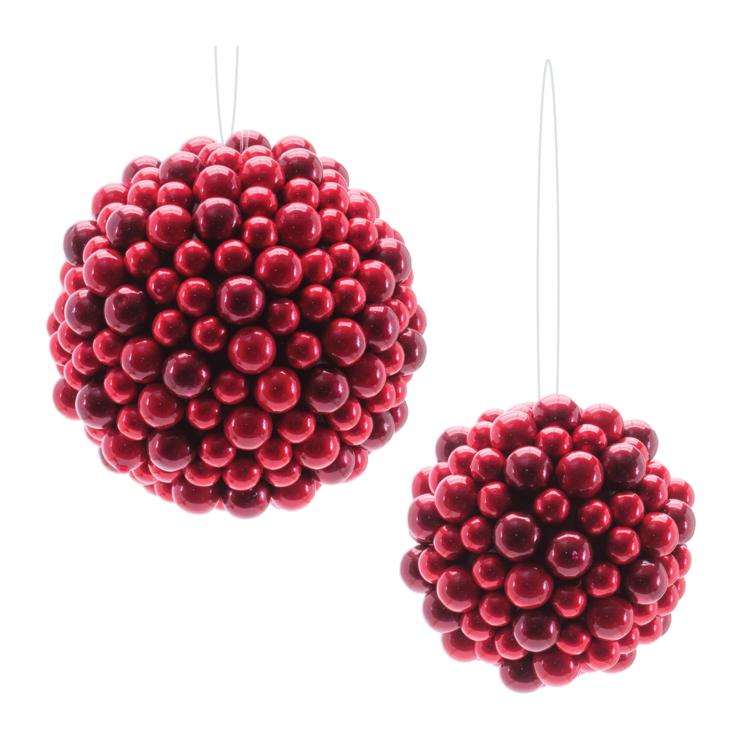 Foam Ball Ornaments (Set of 2), RED, hi-res image number 0