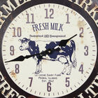 Set Of 2 Black Metal Farmhouse Wall Clock, , alternate image number null