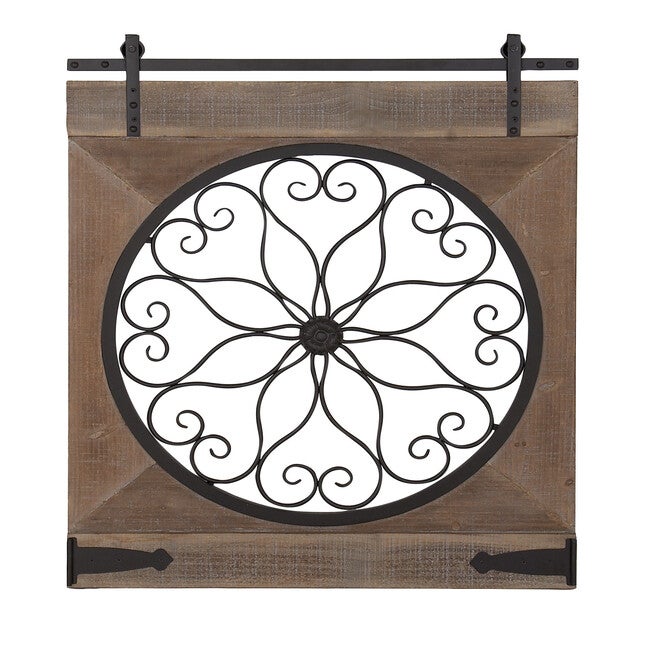 Brown Rustic Ornamental Wood Wall Décor, , on-hover image number 1