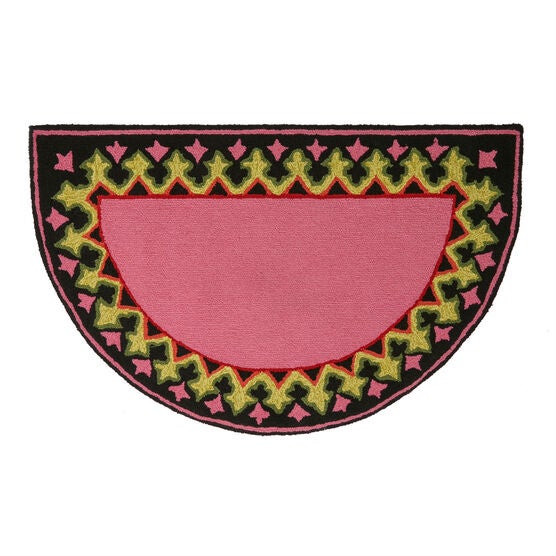 Large Half Round Medallion Mat Outdoor Rugs Brylane Home - Large Half Round Rugs Large Half Round Medallion Mat Outdoor Rugs Brylane Home - Large Half Round Rugs
