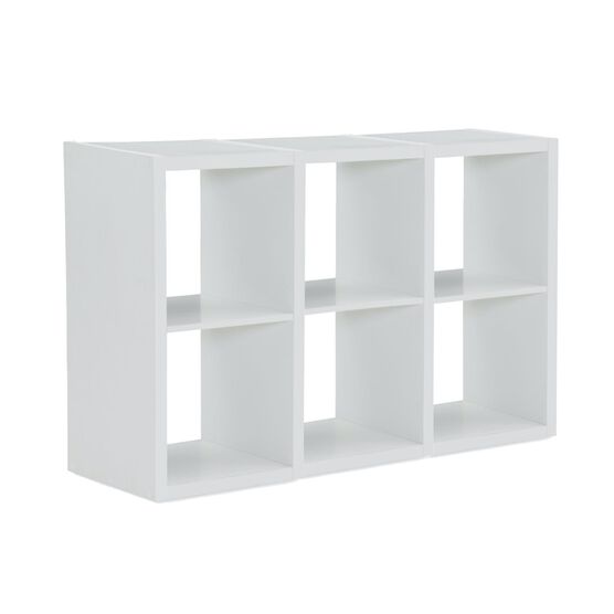 Glencoe 6 Cubby Storage Cabinet - White, WHITE, hi-res image number null