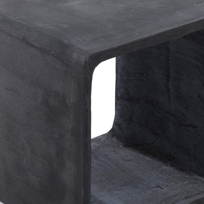 Black Fiber Clay Industrial Outdoor Accent Table, , alternate image number 4