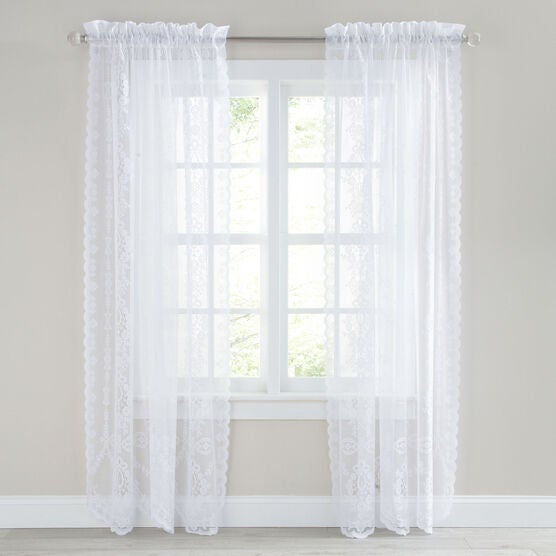 Marie Floral Lace Balloon Shade Window Brylane Home