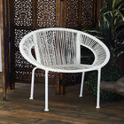 White Metal Contemporary Outdoor Chair, , alternate image number 11
