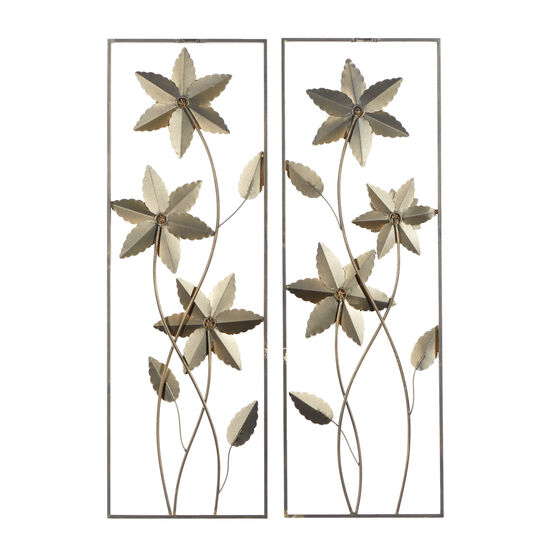 Set Of 2 Gold Metal Contemporary Wall Decor, , alternate image number null