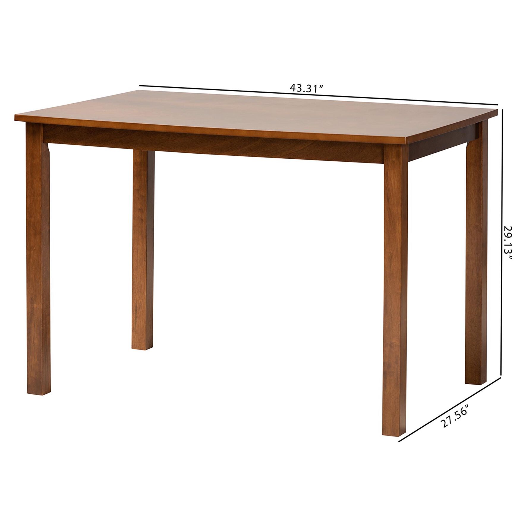 Eveline Modern Espresso Brown Finished Wood 43-Inch Dining Table, , alternate image number 14