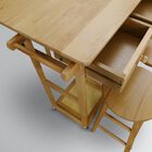Breakfast Cart with Drop-Leaf Table-Natural, , alternate image number null