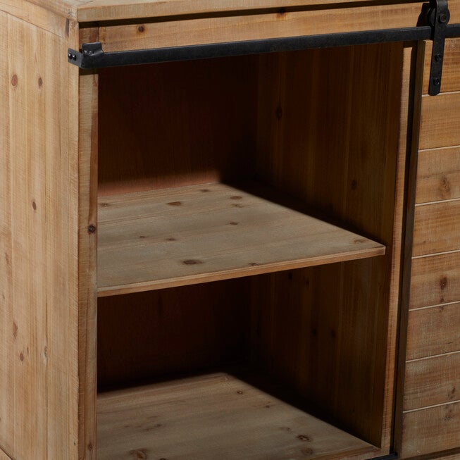 Brown Chinese fir Wood Rustic Cabinet, 32x44x19, , alternate image number null