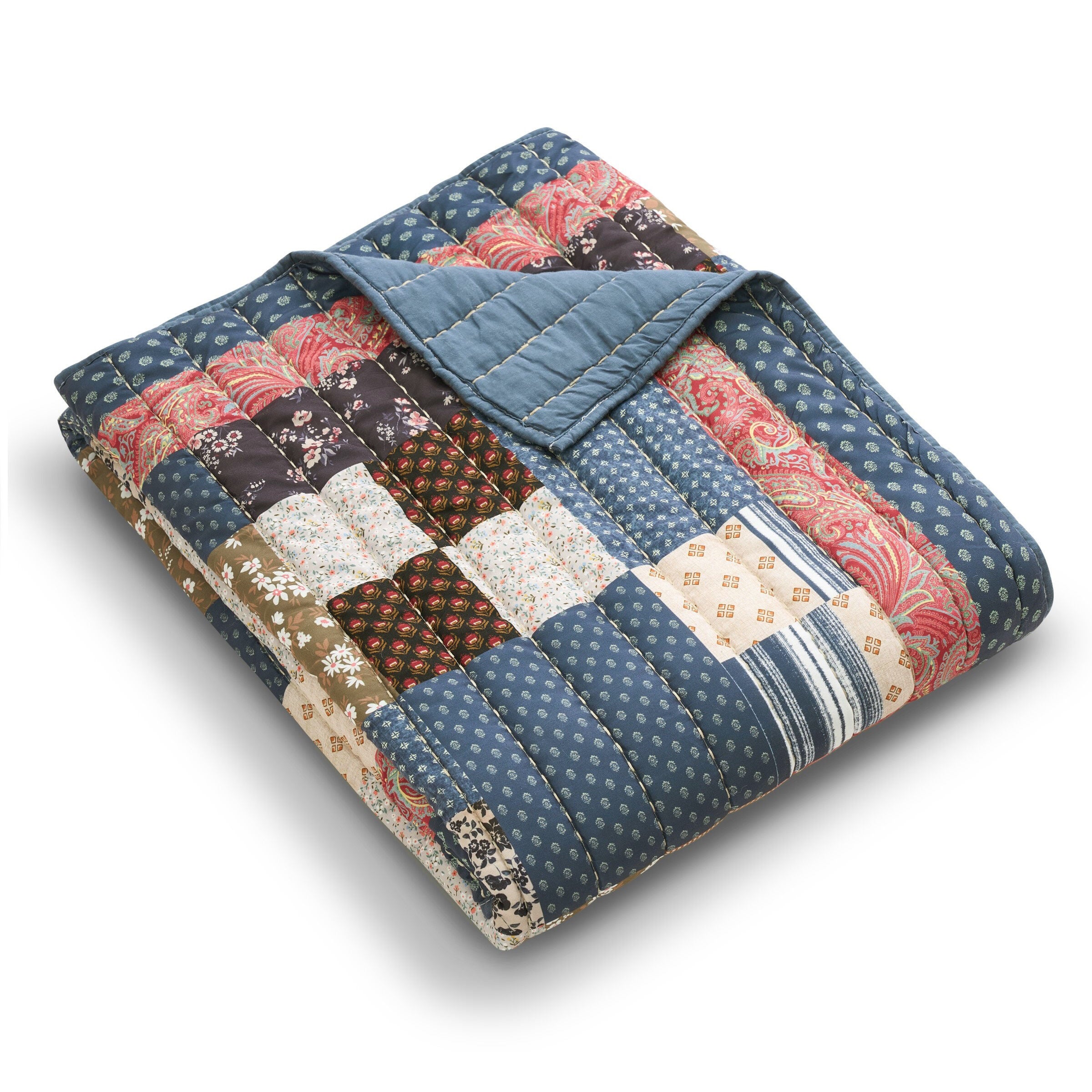 Shiloh Quilted Throw Blanket, CALICO, alternate image number 3