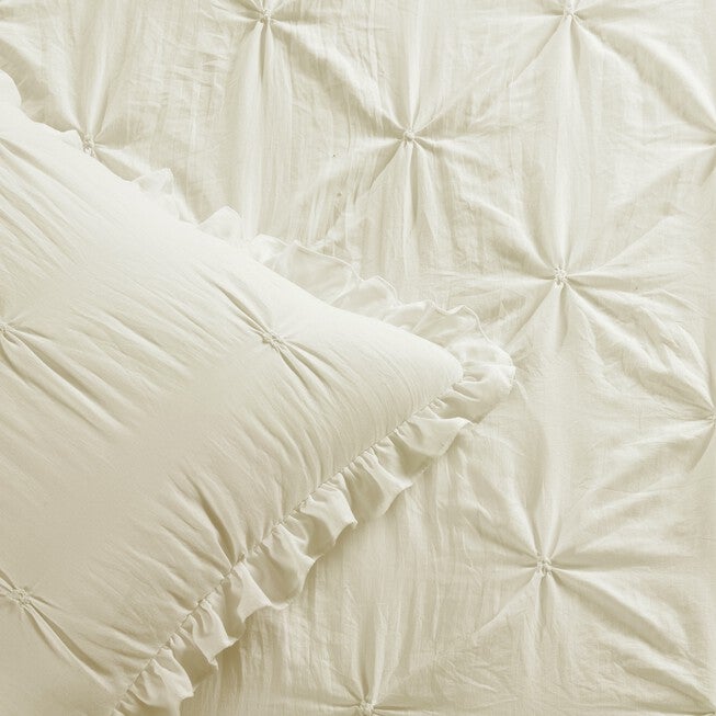 Ravello Pintuck Ruffle Skirt Bedspread 3 Pc Set, , alternate image number 14