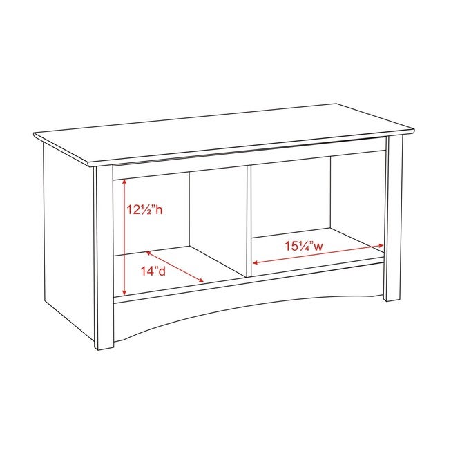 Twin Cubbie Bench, , alternate image number 4