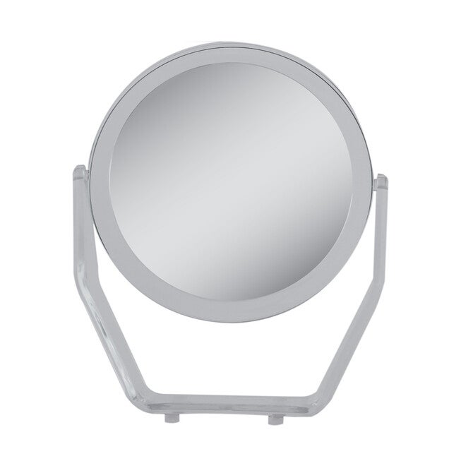 7'' Round Dual-Sided Rotating Countertop Mirror, CLEAR, hi-res image number null