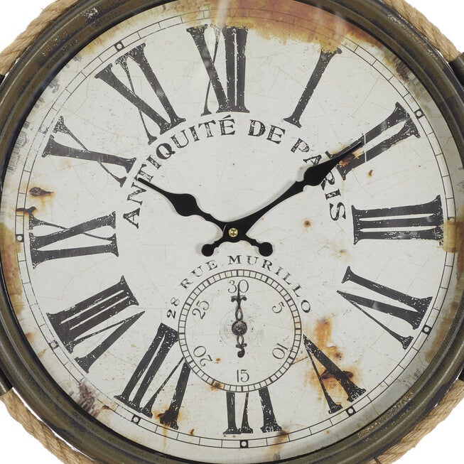 White Coastal Metal Wall Clock, , alternate image number 5