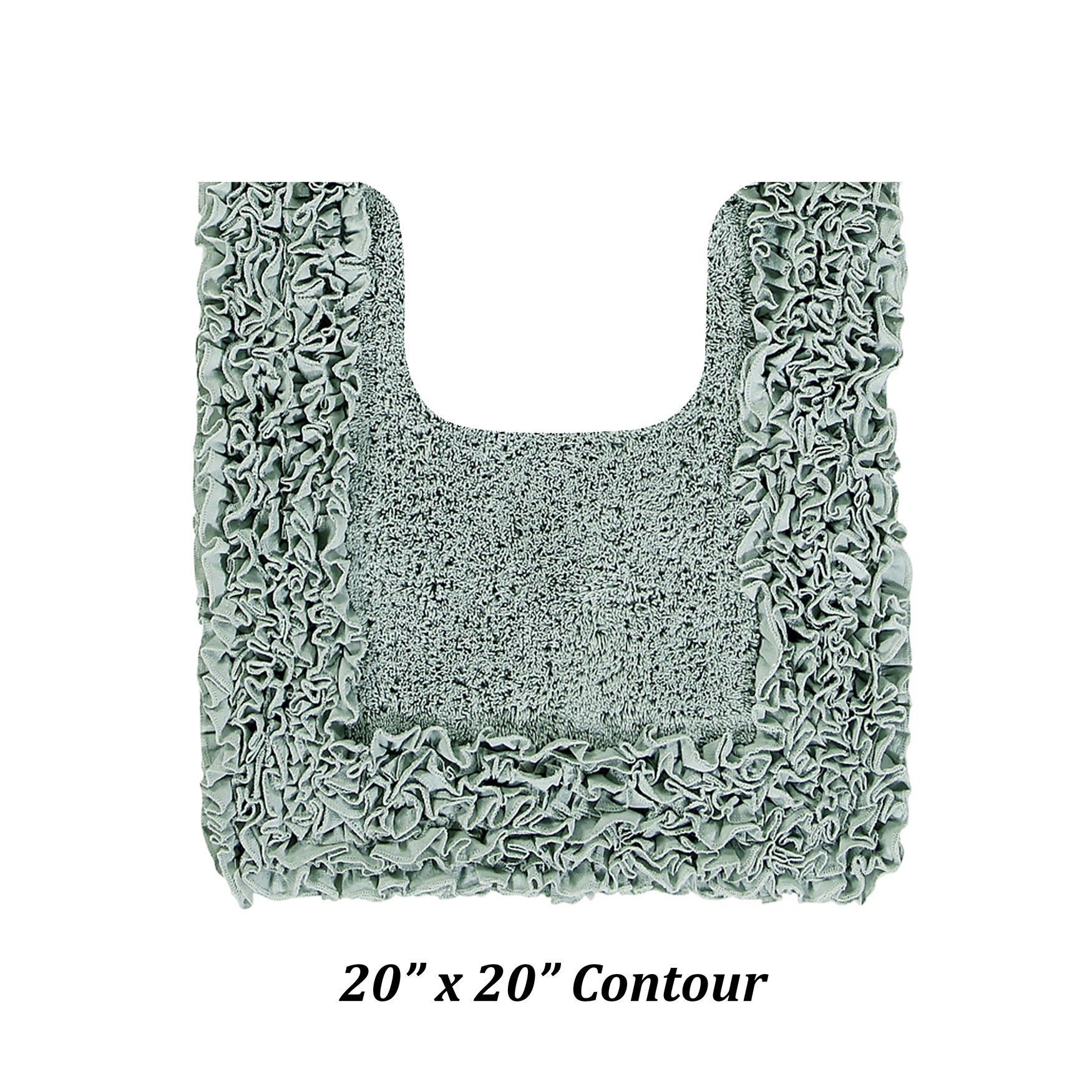 Shaggy Border Bath Rug Mat, 20" X 20