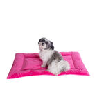 Medium Pet Bed Mat , Dog Crate Soft Pad With Poly Fill Cushion, PINK, hi-res image number 0