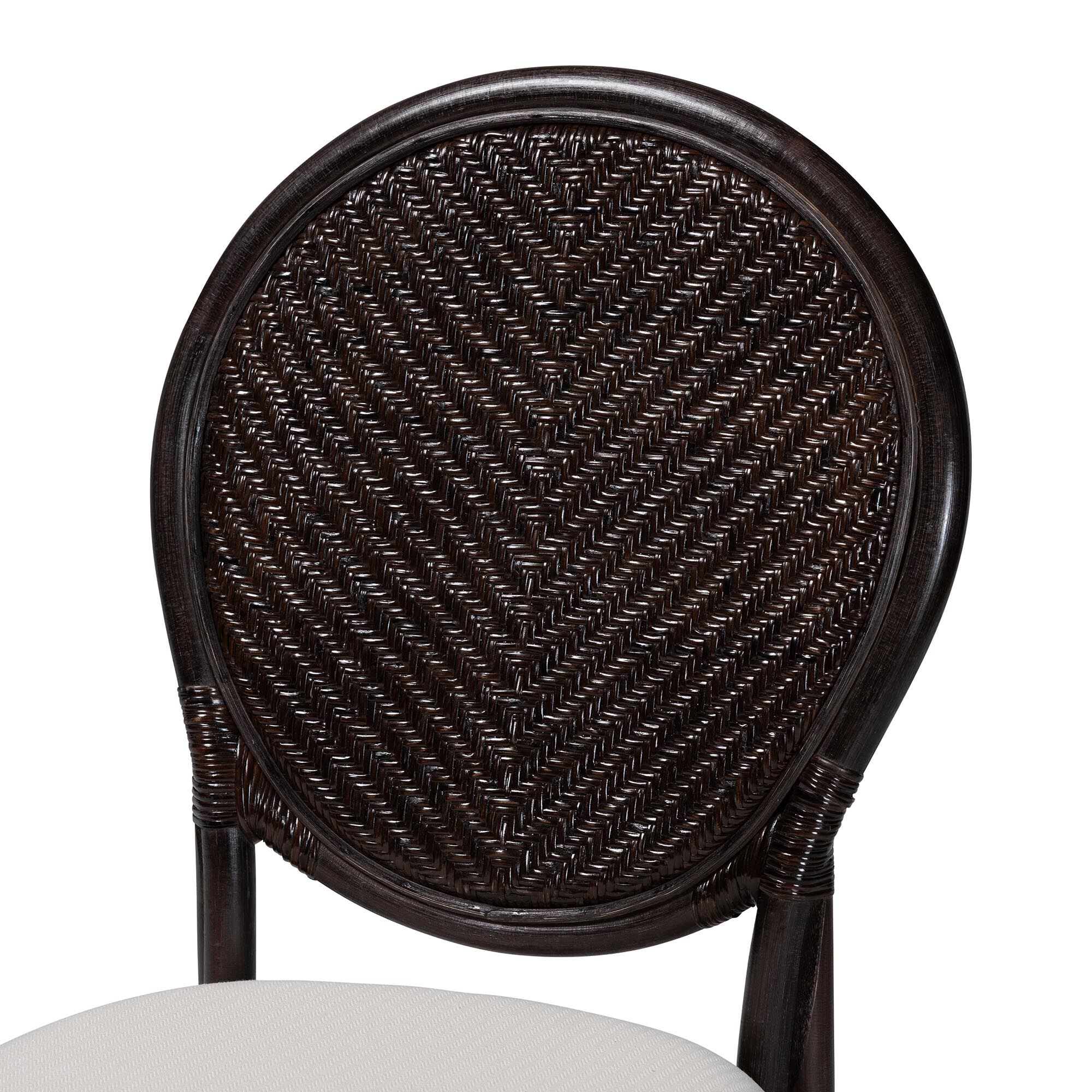 Elmer Natural Rattan Dining Chair, ESPRESSO, alternate image number 5