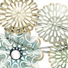 Multi Colored Metal Eclectic Floral Wall Decor, , alternate image number null