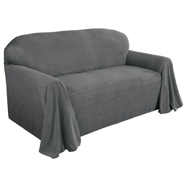 Coral Fleece Throw Loveseat Furniture Cover, , on-hover image number null