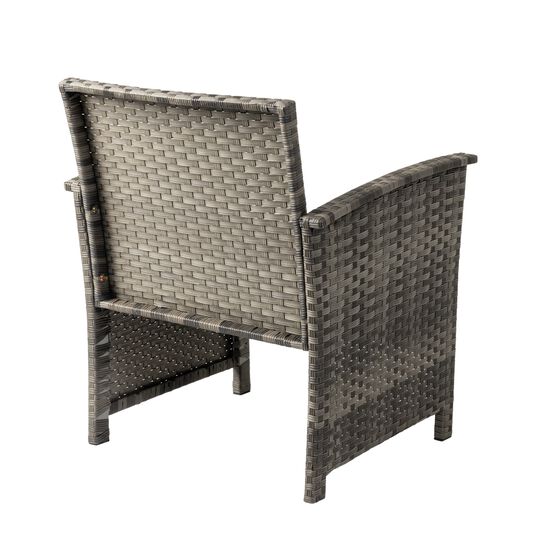 Jareth Wicker Patio Set in Gray, , alternate image number null