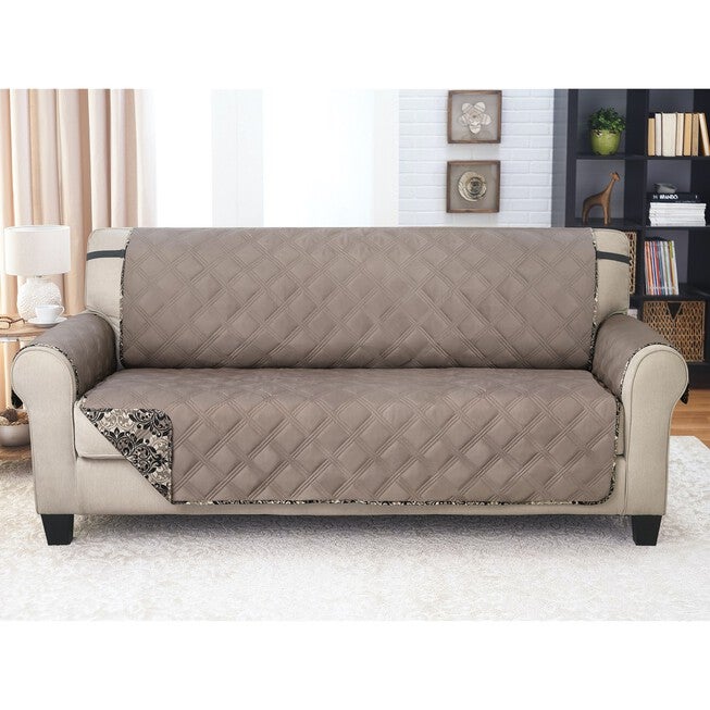 Printed Reversible Quilted Xl Sofa Protector, , alternate image number 5