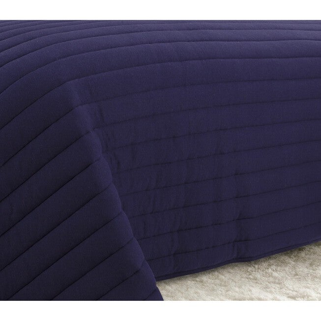 Jersey Knit Blue Stripe Comforter Set, , alternate image number 3
