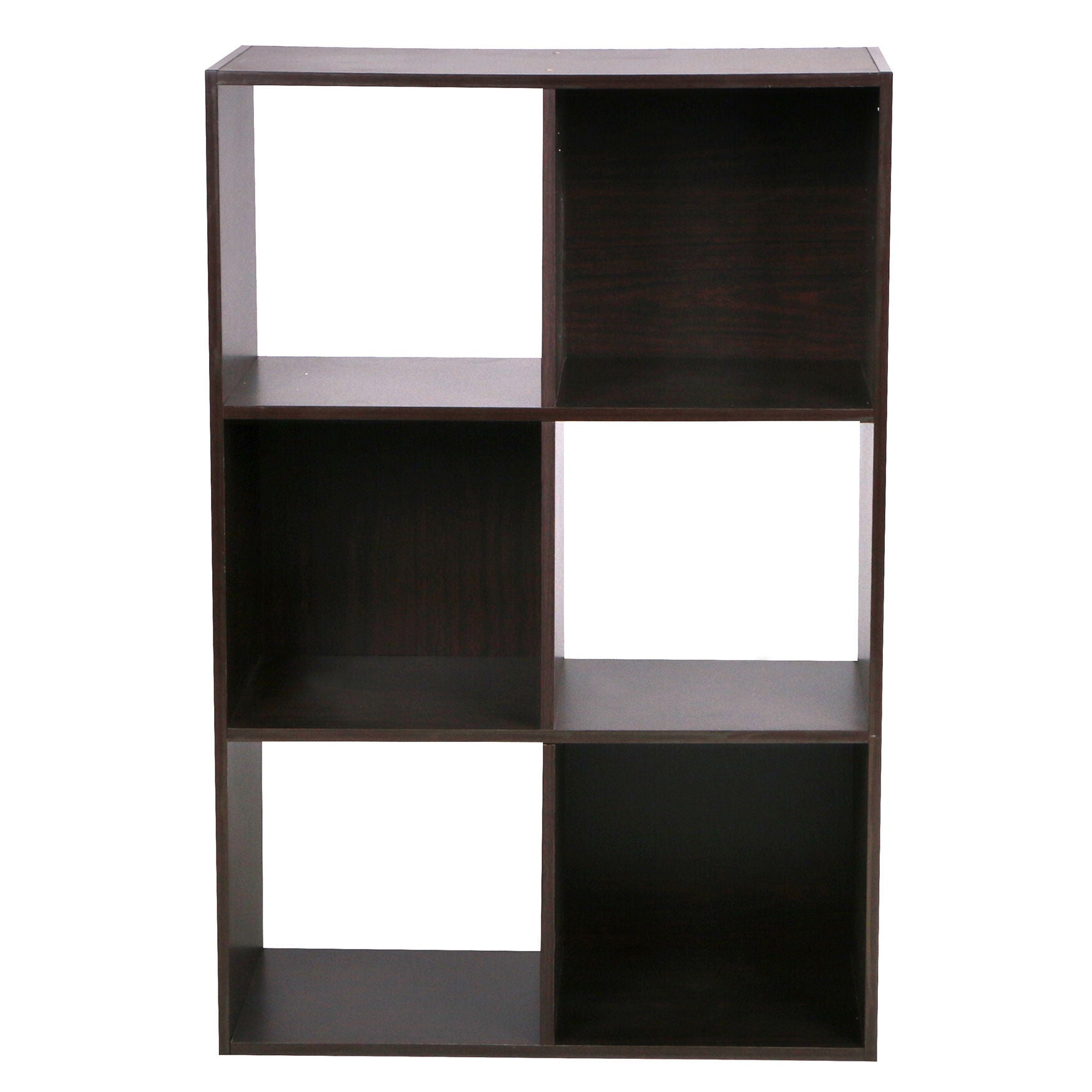 Affordable Home Basics Open and Enclosed 6 Cube MDF Storage Organizer ...