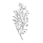 Silver Metal Glam Floral Wall Decor, , alternate image number null