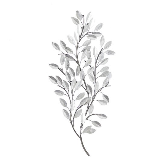 Silver Metal Glam Floral Wall Decor, , alternate image number null