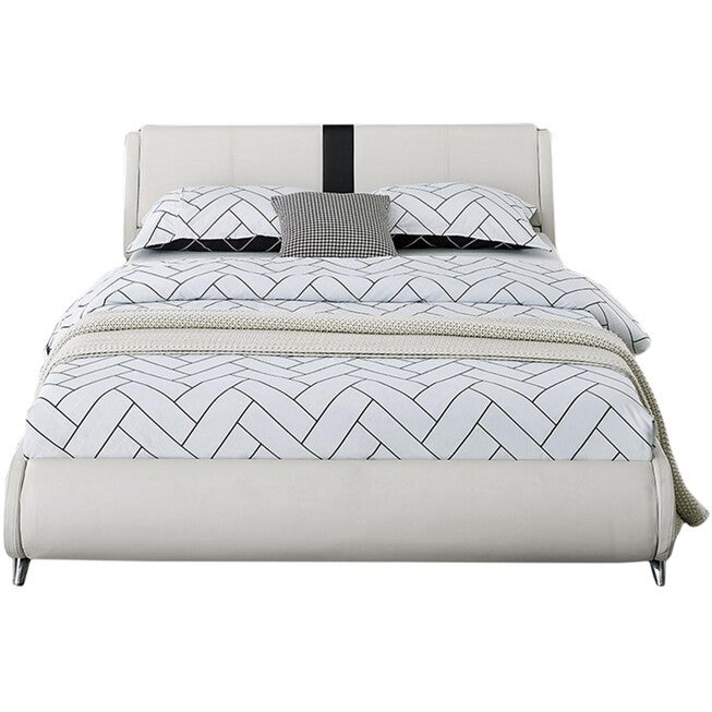 Carlton Platform Bed, Queen, White, WHITE, hi-res image number 0