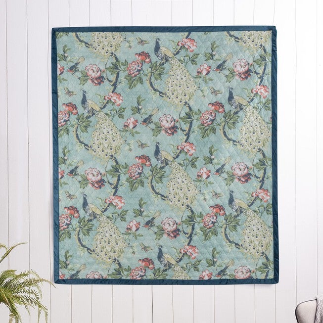 Pavona Velvet Garden Throw Blanket, , on-hover image number 1