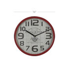 Red Farmhouse Metal Wall Clock, , alternate image number null