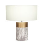 Cosmoliving By Cosmopolitan White Stone Table Lamp, WHITE, hi-res image number 0