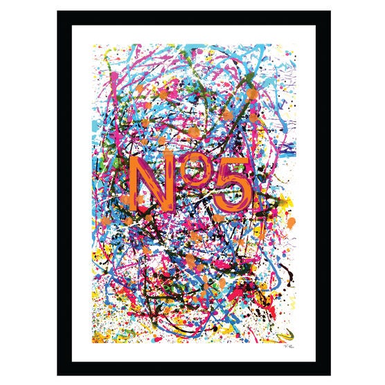 Chanel Paint Splatter - Multi - 14x18 Framed Print, MULTI, hi-res image number null