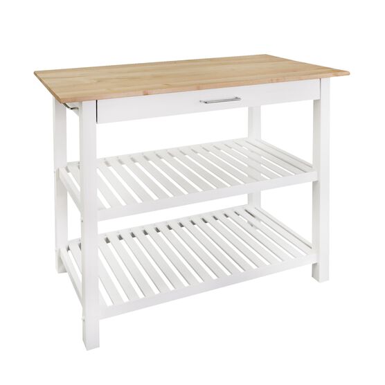 Kitchen Island with Solid Wood Top, , alternate image number null