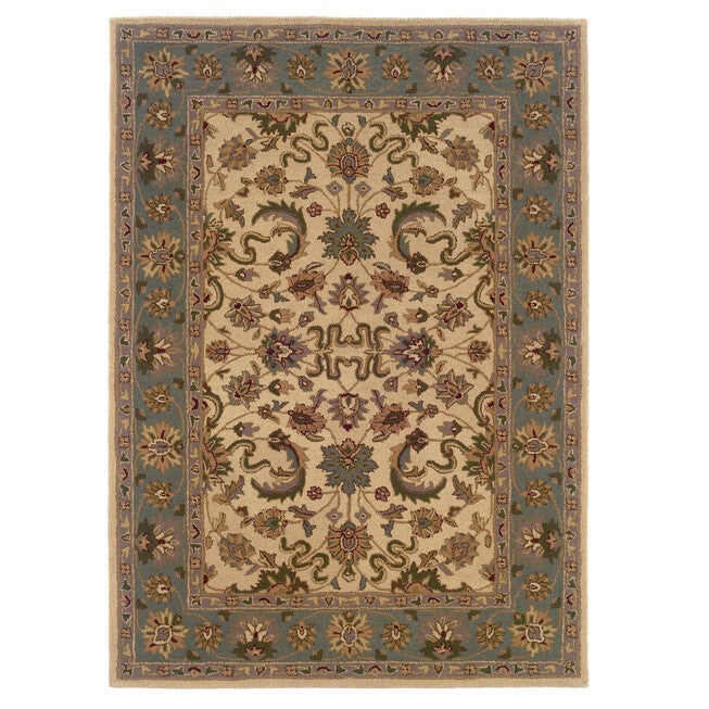 Trio Traditional Cream 5'X7' Area Rug, CREAM, hi-res image number 0