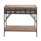 Brown Industrial Metal Console Table, 32 x 43, BROWN, hi-res image number null