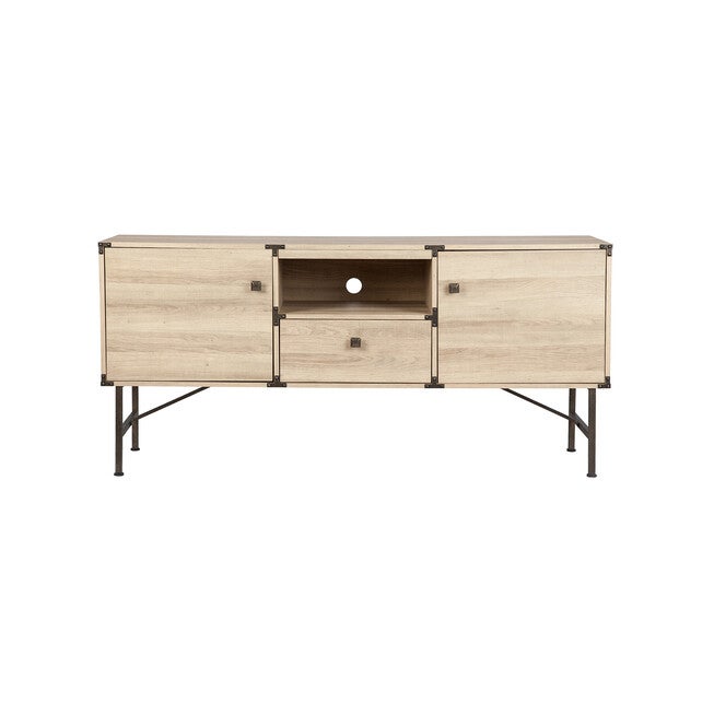 Langer Light Oak Media Console Mediaconsole, LIGHT OAK, hi-res image number 0