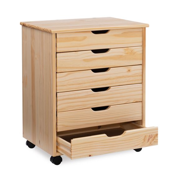 Croghan Six Drawer Wide Rolling Storage Cart, , alternate image number null