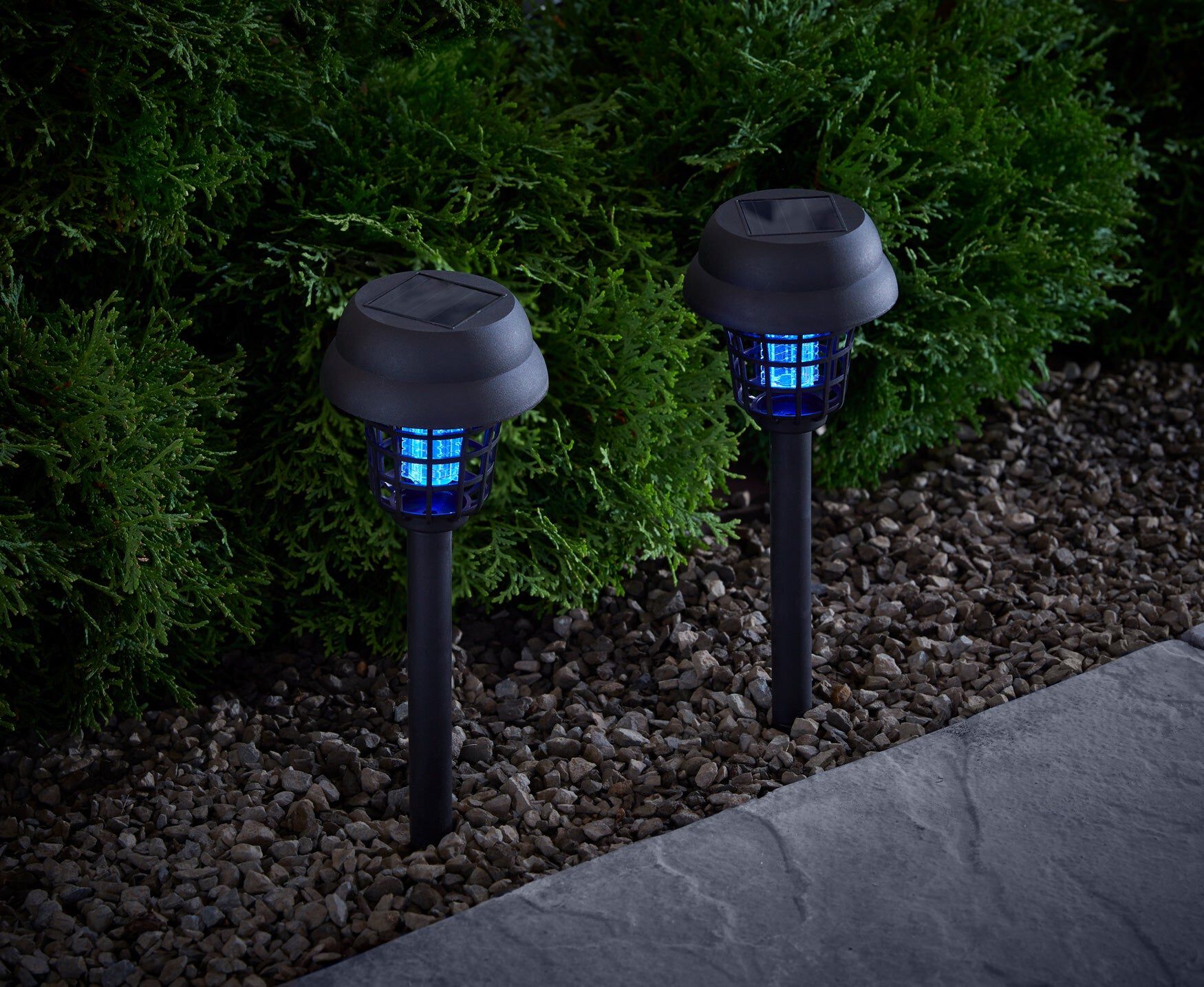 2-in-1 Solar Insect Zapper Light, Set of 2 | Brylane Home