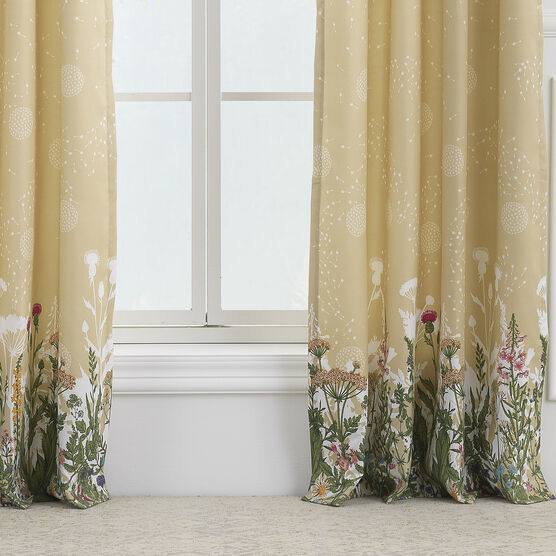 Dandelion Taupe Curtain Panel Pair, , alternate image number null
