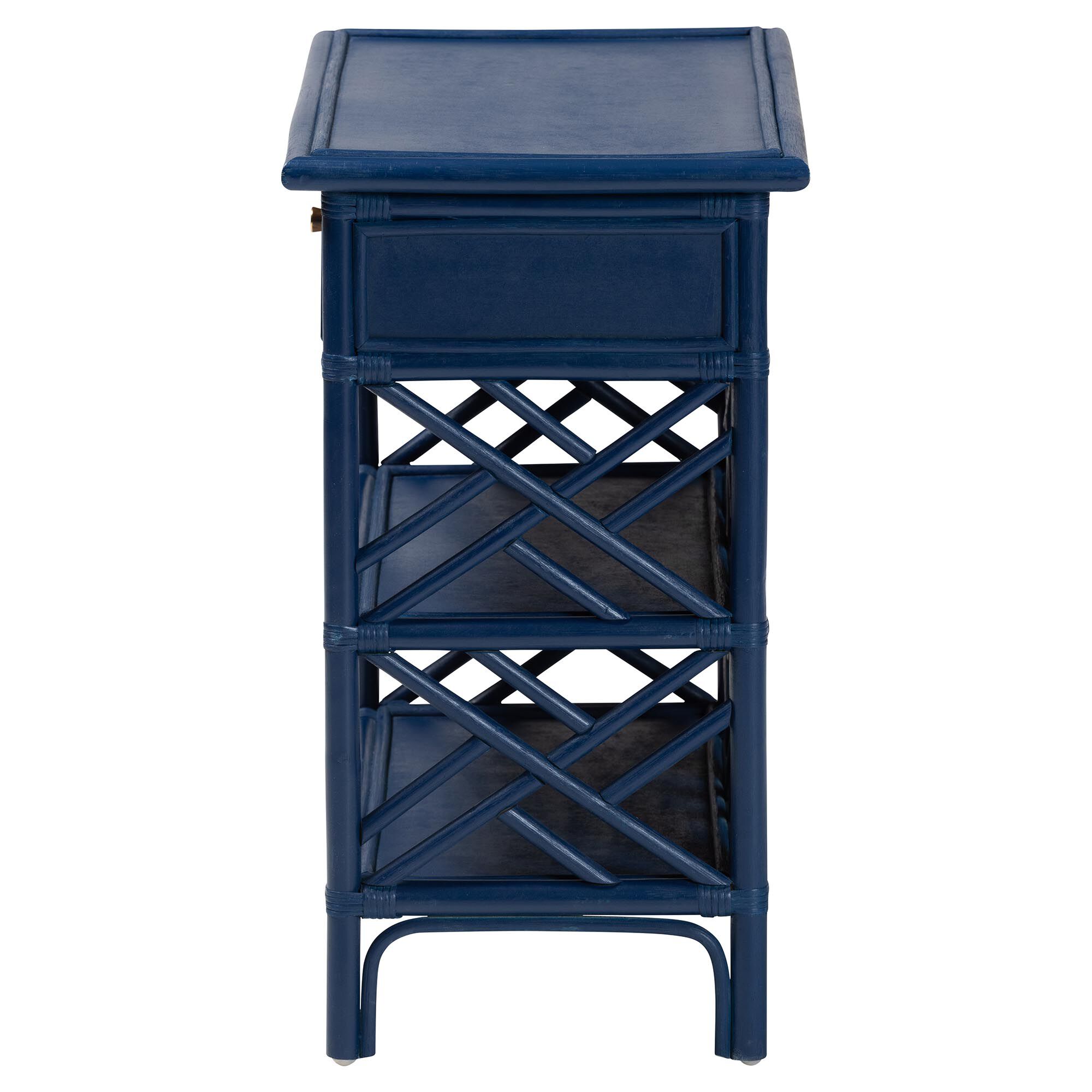 Tiaret Natural Rattan Nightstand, Blue, BLUE, alternate image number 4