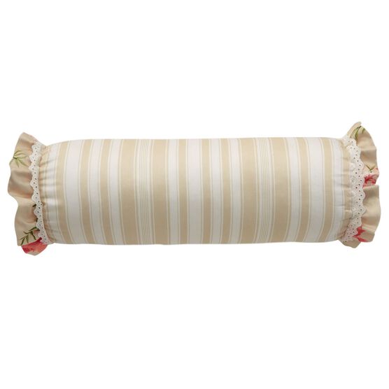Brianna Cabbage Rose Bolster Pillow, Brianna Cabbage Rose Bolster Pillow,