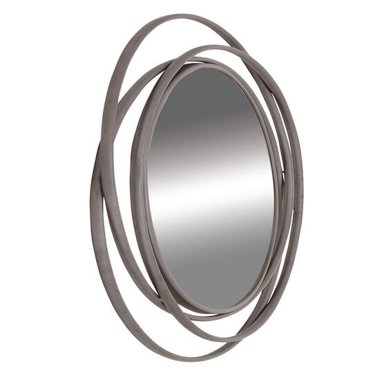 Grey Industrial Metal Wall Mirror, , alternate image number null