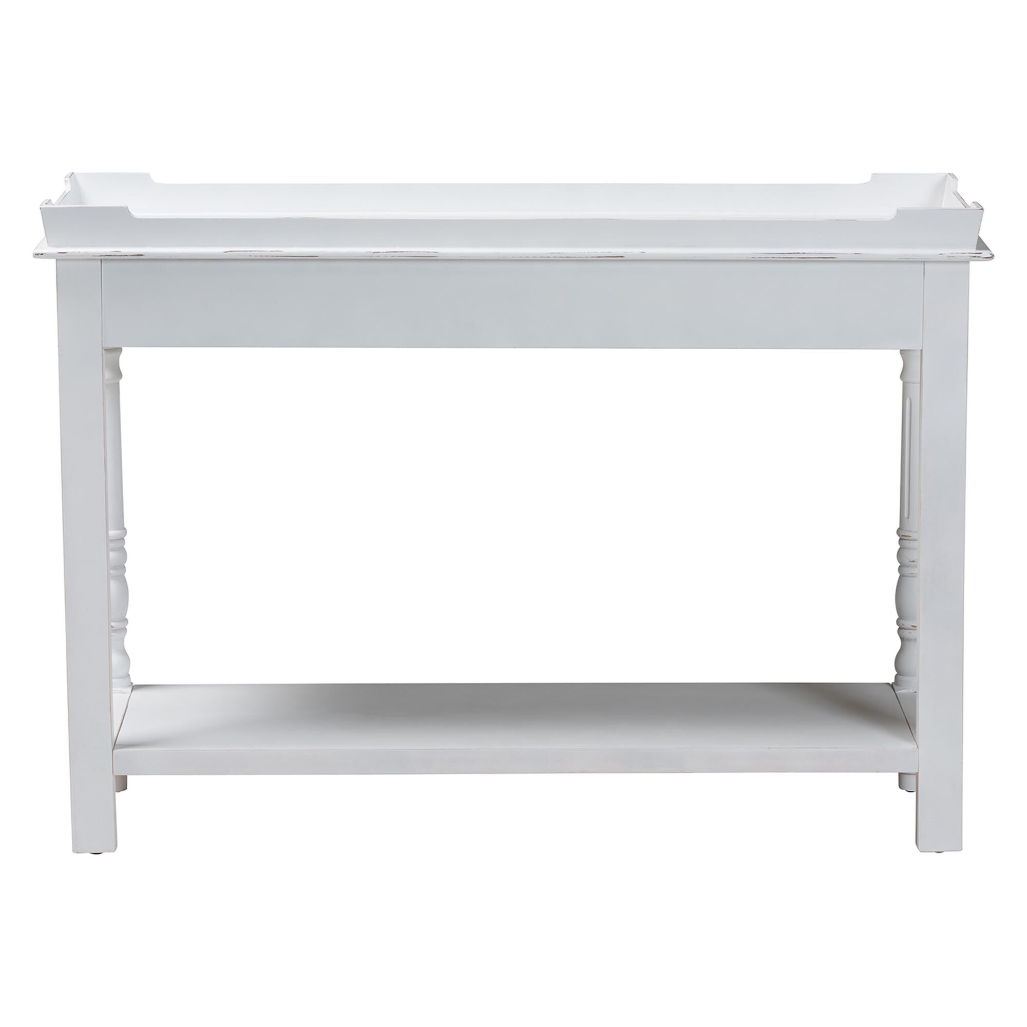 Rafferty Distressed Console Table, WHITE, alternate image number 4
