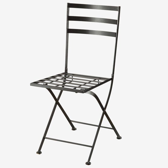 2 Black Metal Chairs, BLACK METAL, hi-res image number null