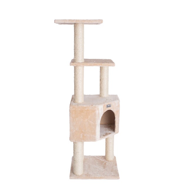 Gleepet 48 inches Real Wood Cat Tree With Perch And Playhouse, , alternate image number 6