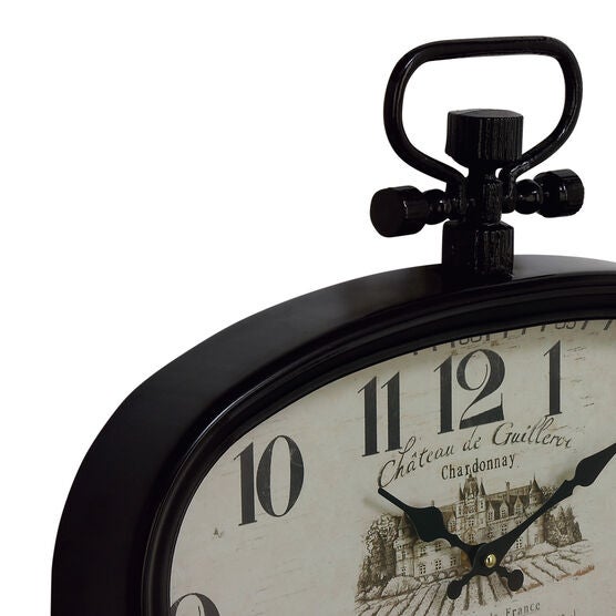 White Vintage Metal Wall Clock, , alternate image number null