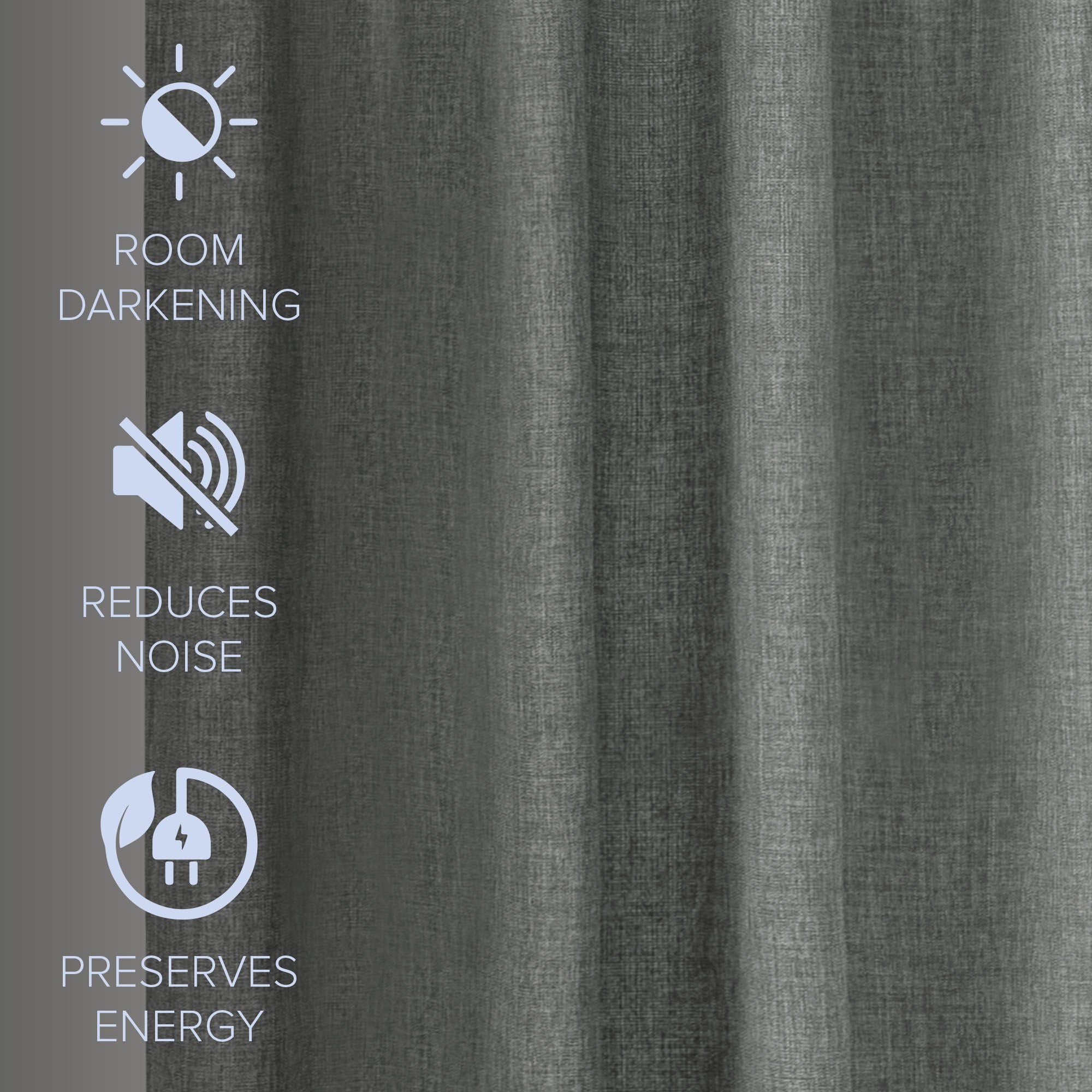 Knot Tie Top Light Filtering Panel Pair, GREY, alternate image number 4